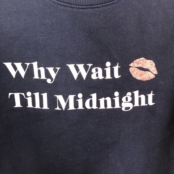 New 1901 Nordstrom Why Wait Till Midnight Graphic Crew Neck Sweatshirt XS - Picture 4 of 9